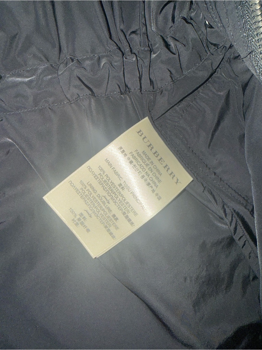 Burberry Black Hooded Raincoat with Signature Check Trim - Picture 3 of 13